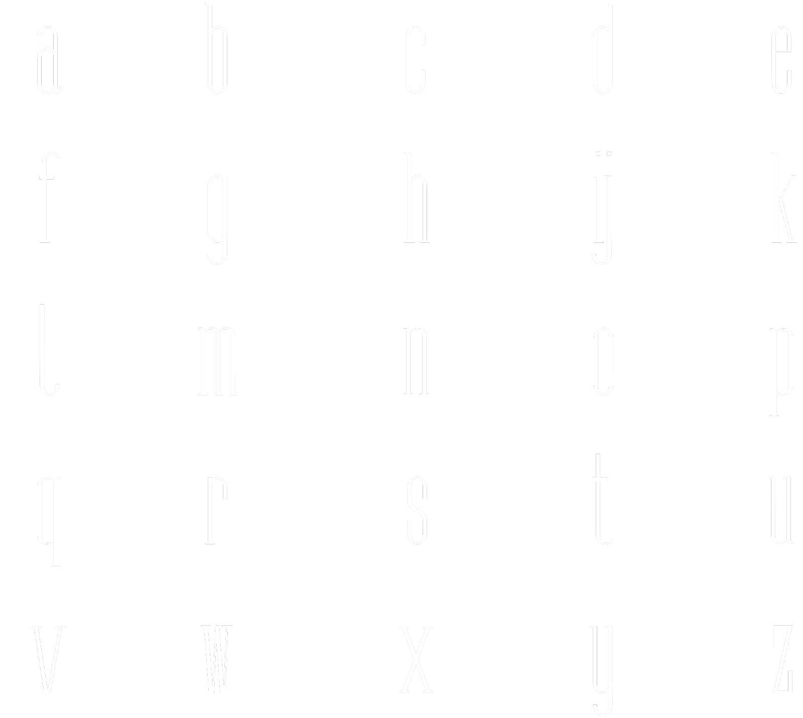 The Circus typography menu