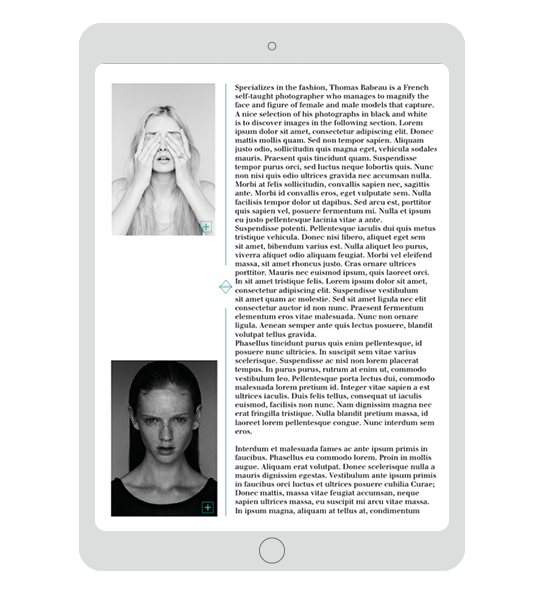 ROW magazine photographers ipad