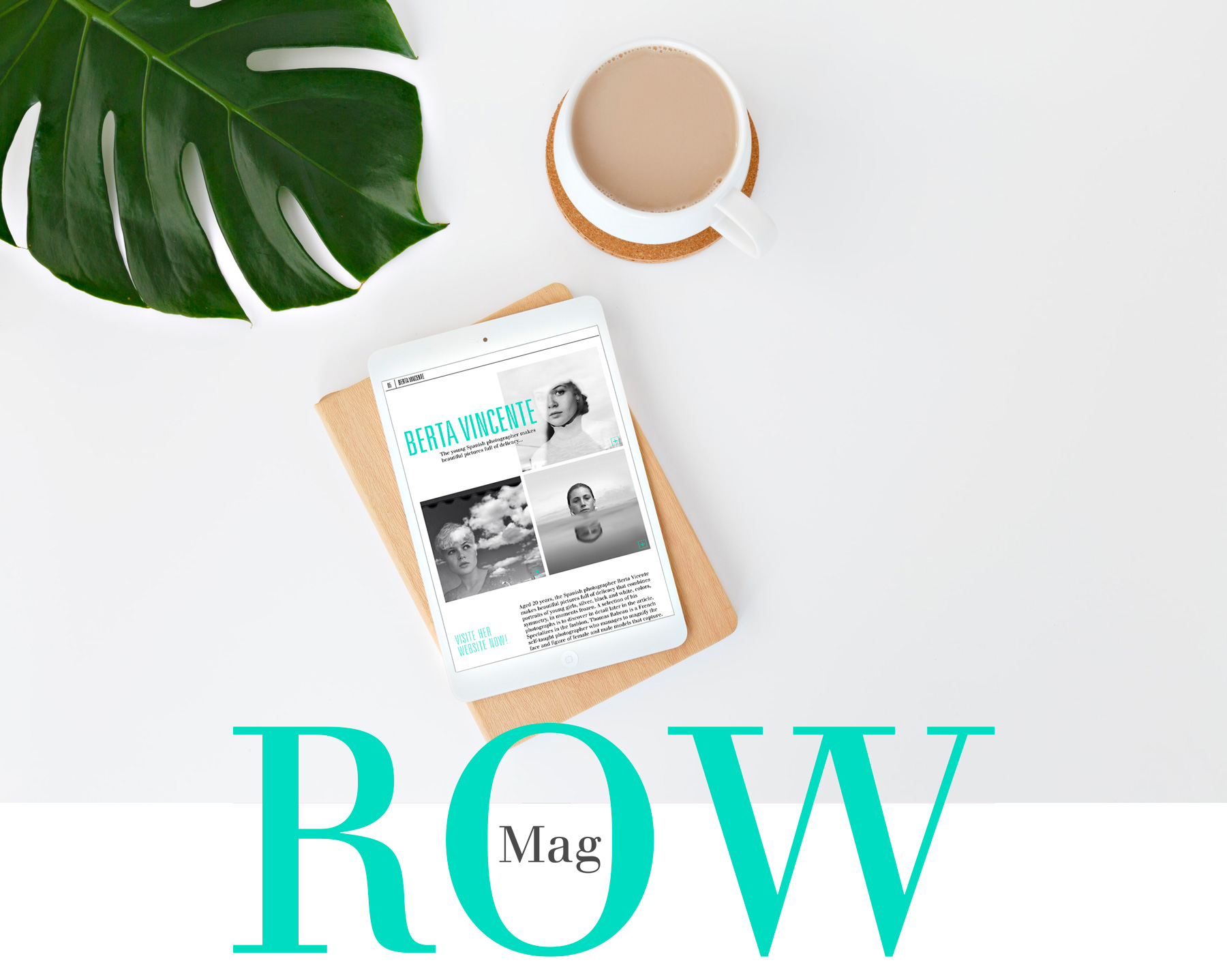 ROW magazine photographer ipad table design